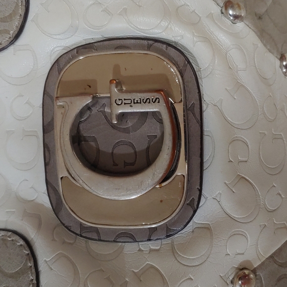 Guess Leather Studded Satchel Bag - Picture 5 of 17